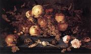 AST, Balthasar van der Still-life with Dish of Fruit  ffg oil painting artist